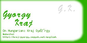 gyorgy kraj business card